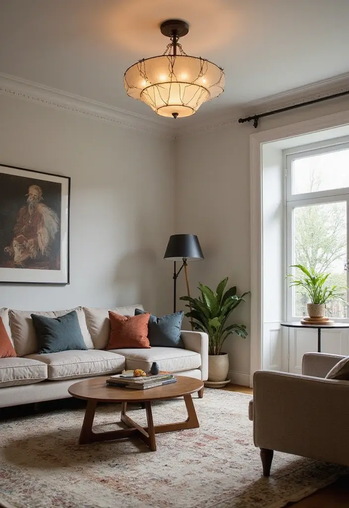 20 Stunning Modern Lighting Solutions That'll Transform Your Home (You Won't Believe #7!) - 13. Statement Flush Mounts