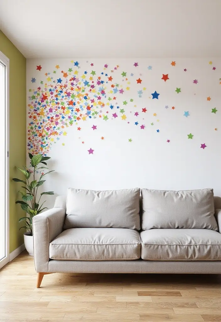 20 Stunning Wall Art Ideas That'll Transform Your Space in Minutes! - 11. Accent Wall with Wall Decals