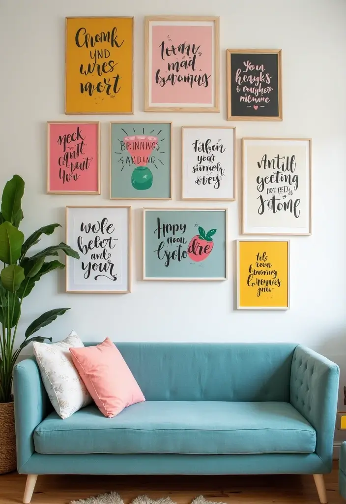 20 Stunning Wall Art Ideas That'll Transform Your Space in Minutes! - 15. Create a DIY Quote Wall