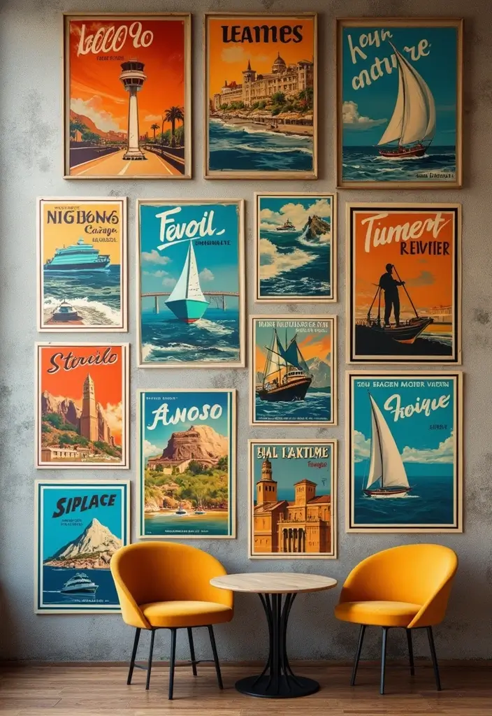 20 Stunning Wall Art Ideas That'll Transform Your Space in Minutes! - 7. Vintage Posters