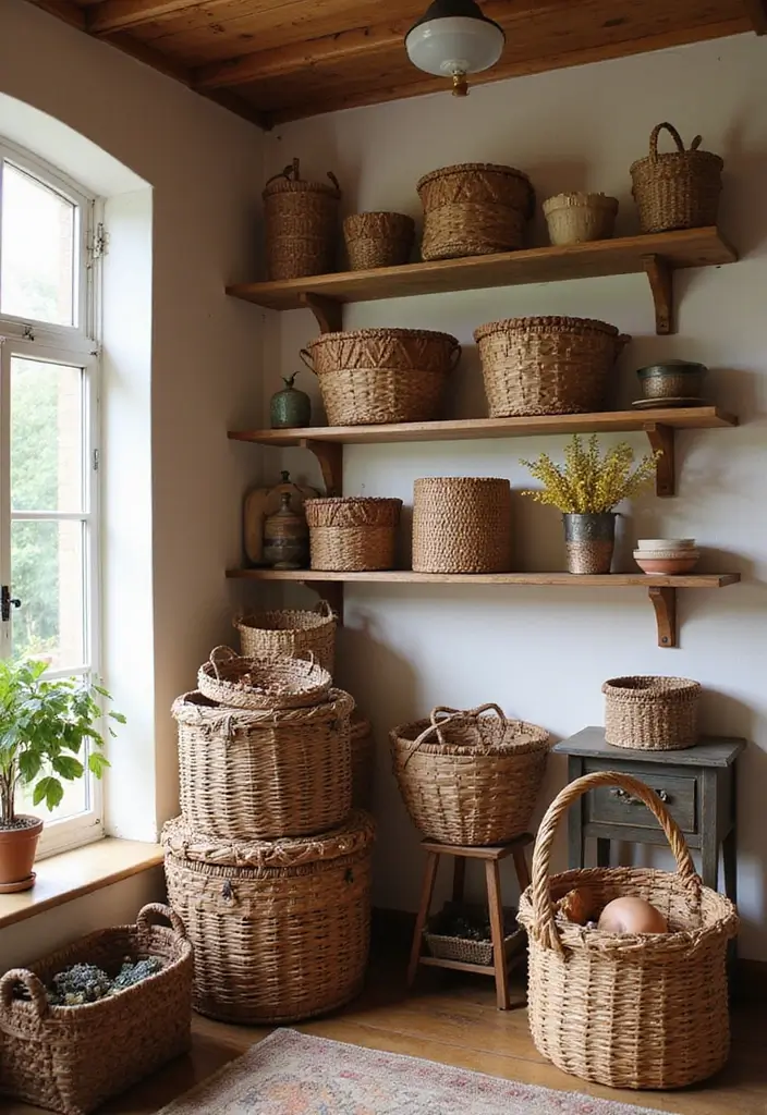 21 Vintage Home Accents That'll Instantly Elevate Your Space (You Won't Believe #10!) - 15. Vintage Baskets