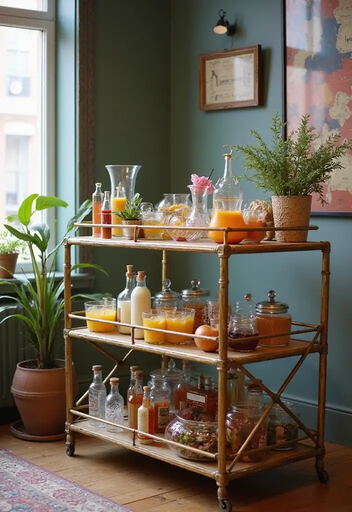 21 Vintage Home Accents That'll Instantly Elevate Your Space (You Won't Believe #10!) - 9. Retro Bar Carts