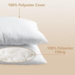 Obruosci Luxury Pillow Inserts, Set of 4, 18x18 inches Hypoallergenic, Soft Polyester Couch Cushions. - Image 3