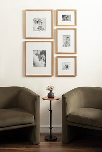 3156-grP-vL._SL500_.jpg Kate and Laurel Contemporary Rectangle Photo Frame Set of 5 in Rustic Brown for Stylish Gallery Walls - Image 5