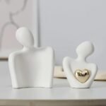 Couples Ceramic Statue for Home Decor - Unique 3.15in Love Figurine for Bedroom & Gifts - Image 6