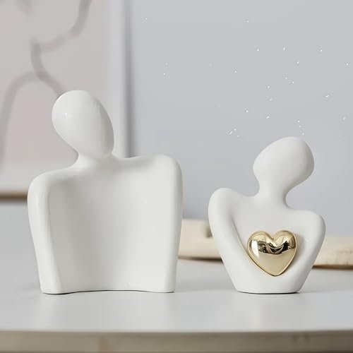 315emlY0FVL._SL500_.jpg Couples Ceramic Statue for Home Decor - Unique 3.15in Love Figurine for Bedroom & Gifts - Image 6