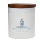 Carolina Rain Showers Scented Candle, 16 oz Wellness Relaxing Aromatherapy Candle, 2 Wick White Jar Soy Blend Wax, Candles for Home, 60H Burn - Made in The USA
