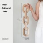 PEAKOLY Acacia Wood Chain Link Decor - Stylish Coffee Table & Bookshelf Accessories, Perfect Living Room Accent - Image 5