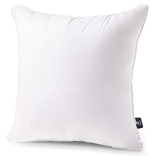 Phantoscope 18x18 Pillow Insert - Cotton-Cover Microfiber Throw Pillow Sham, Phantoscope 18x18 Pillow Insert - Throw Pillow Insert with 100% Cotton Cover - 18 Inch Square Form Microfiber Pillow Sham Stuffer - Couch Cushion Pillows, 1 Count (Pack of 1)