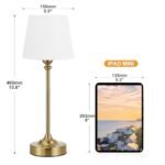 Rechargeable Gold Cordless Table Lamp - 4000mAh, 3000K Touch Control, Ideal for Bedroom & Dining Use! - Image 4