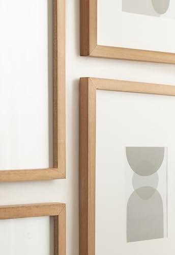 31HXPYKA6cL._SL500_.jpg Kate and Laurel Contemporary Rectangle Photo Frame Set of 5 in Rustic Brown for Stylish Gallery Walls - Image 6