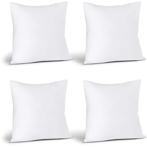 31LjekcqzFL._SL500_.jpg Utopia Bedding Throw Pillows Set of 4 (22"x22") – White Decorative Pillows for Sofa, Bed, Couch - Image 7