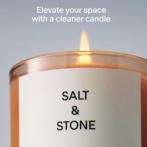 31OhwlABc7L._SL500_.jpg SALT & STONE Scented Candle for Men & Women | Long-Lasting 50-Hour Burn | Bergamot & Hinoki Aromas - Image 2