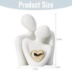 Starfa Mini Couple Statue for TV Stand: Modern Living Room Decor, Ceramic Shelf Accent, Nightstand Knick-Knacks. - Image 2