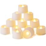 Homemory Timer Tea Lights Candles Battery Operated, 6H Timer Built-in, Auto On Daily, Flameless LED Tealight Votives for Table Centerpieces, Lantern, Holiday Decor, Warm Lamp, No Remote, 12-Pack