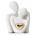 Starfa Mini Couple Statue Tv Stand Decor Items for Living Room,Modern Shelf Decor for Couples,Ceramic Couple Statue,Adornos para Sala Modernos,Nightstand, Knick Knacks for Shelves