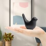 Notakia Black Small Bird Statues - Modern Home Decor Ornaments for Living Room, Bedroom, Office (2 Pcs) - Image 9