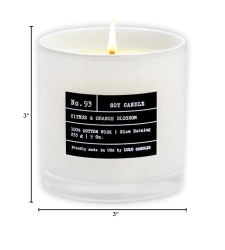 31zt8ADSJ6L._SL500_.jpg Lulu Candles Citrus & Orange Blossom | Luxury Soy Jar Candle | Hand-Poured in the USA | 9 oz, Long-Lasting Scent - Image 2