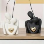 Couples Ceramic Statue for Home Decor - Unique 3.15in Love Figurine for Bedroom & Gifts - Image 7