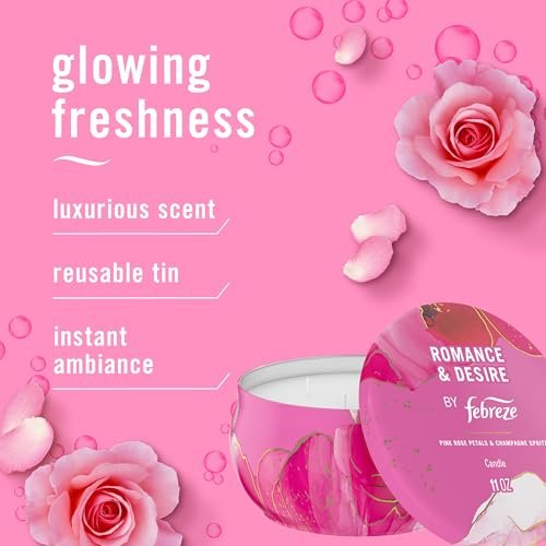 41vGgPS34L._SL500_.jpg Febreze 11 oz Romance & Desire Scented Candle - 4 Wick Candle, Single Pack - Image 2