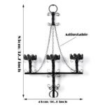 Black Wall Candle Sconces - 3 Iron Candelabras for Gothic Victorian Decor in any Room - Image 2