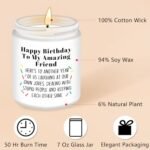 Homsovler Best Friend Birthday Gifts: Funny Scented Candles for Women & Men, Ideal for Sisters, BFFs, Coworkers, and Classmates. - Image 2