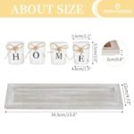 Romadedi Rustic Wooden Candle Holder Set - 4 Glass Tealight Holders for Home Decor, Perfect for Living Room and Gifts. - Image 5