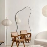POZINO Irregular Asymmetrical Wall Mirror, 47.2"x22" Decorative Modern Design for Living Room, Bathroom, Bedroom, Entryway. - Image 4