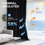 Joydeco 100% Blackout Curtains - 84" Velvet Curtains, 2 Panels for Soundproofing & Insulation (52W x 84L) - Image 5