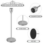 Denique Candlestick Holders Set - 6 Silver Taper Holders for Vintage Modern Table Centerpieces, Home & Wedding Decor. - Image 6