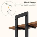 HOOBRO 15-Inch Wall Shelf Set of 2 - Rustic Brown & Black, 2-Tier Storage Shelves for All Rooms - Image 6
