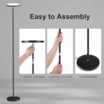 SUNMORY 32W LED Floor Lamp: 3000LM Remote-Controlled, 69" Tall, Dimmable Modern Torchiere for Living Room, Bedroom, Office. - Image 7