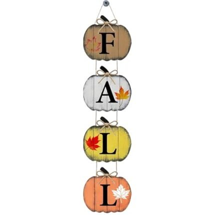 Hanging Wooden Fall Pumpkin Decorations for Thankgiving Wall Door Sign Farmhouse Pumpkin Decorations for Home Farmhouse Living Room Indoor Party Decor