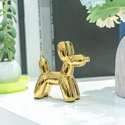 414LSzAIOtL._SL500_.jpg Notakia Cute Ceramics Balloon Dog Statue: Handmade Modern Animal Decor for Living Room Accents - Image 9