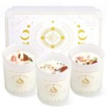 Zodiac Birthday Gifts for Women, Lavender Scented Candles for Women, Soy Candles with Healing Crystals Healing Stones, Spiritual Astrology Gifts Basket (Fire-Aries, Leo, Sagittarius)