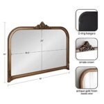 Kate and Laurel Hubanks 40x30 Gold Vintage Arched Mirror - Large Antique Décor for Dresser or Mantel. - Image 2