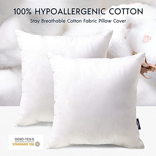 415nLUs7O0S._SL500_.jpg Phantoscope 18x18 Pillow Insert - Cotton-Cover Microfiber Throw Pillow Sham, 1 Count - Image 5
