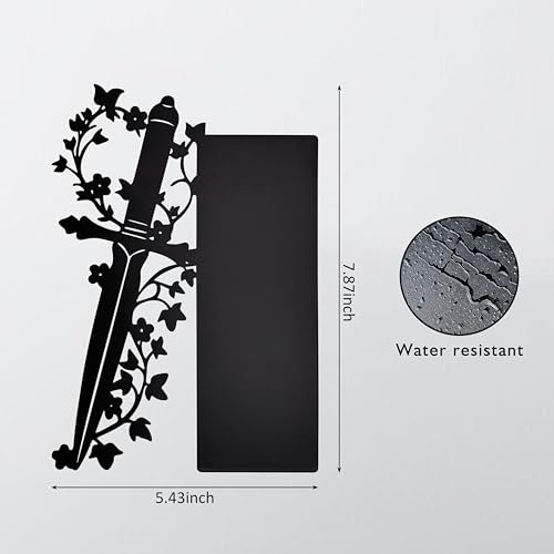 4166rISgmWL._SL500_.jpg UrbanEco Dagger Bookshelf Decor – Fantasy Shelf and Desk Accessory for Men’s Gifts and Book Lovers - Black - Image 2