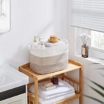 OIAHOMY Storage Baskets - Set of 3 Woven Cotton Rope Baskets for Toys & Bathroom Towels in Gradient Yellow - Image 7