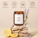 6-Pack Scented Candles in Amber Jars, 42oz, 330-Hour Burn, Natural Soy Wax Gift Set for Women. - Image 3