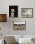 InSimSea Vintage Canvas Wall Art: Classical Champ Fleuri Oil Painting for Home & Bathroom, 12"x16" - Image 3