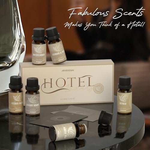 418HuO3MfML._SL500_.jpg ARVIDSSON Hotel Diffuser Oils Set: Luxury Fragrance Blends, Jasmine & Mint, White Tea, Citrus Bliss – Perfect Gift! - Image 2