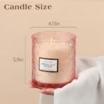 Rose Scented Candles - Luxury Pink Decorative 19oz Soy Wax Gifts for Mother's Day. Perfect for Home! - Image 5