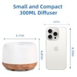 SPLITSKY Aromatherapy Essential Oil Diffuser: 300ML, Remote Control, 8-Hour Quiet Mist, 7-Color LED for Home & Yoga. - Image 8