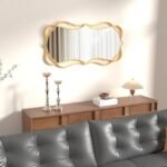 Besdomus Gold Wall Mirror: 24"x48" Antique, Versatile Hanging for Living Room, Entryway, or Hallway. - Image 3