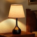 ONEWISH Touch Bedside Lamp: 3-Way Dimmable Table Lamp with Fabric Shade for Bedroom and Office Use. - Image 4