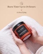 M&SENSE Baltic Amber Scented Candle - 11.6oz Clean Soy Wax, Non-Toxic, 70-Hour Burn, Perfect Housewarming Gift. - Image 4