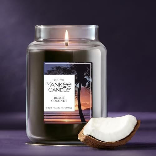 419F5ukoPL._SL500_.jpg Yankee Candle Black Coconut 22oz Jar: Long-lasting, gift-ready scented candle with 150-hour burn time. - Image 4