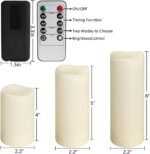 YOROXRG 24-Piece Waterproof LED Flameless Candle Set with 4 Remotes & Timers - Perfect for Halloween & Weddings (H: 4" 5" 6", D: 2.2") - Image 6