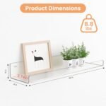 Upsimples 6-Pack Acrylic Wall Shelves, 15” x 4” Floating Bookshelves for Kids, Ideal for Organizing Bathrooms, Bedrooms, and Kitchens. - Image 3